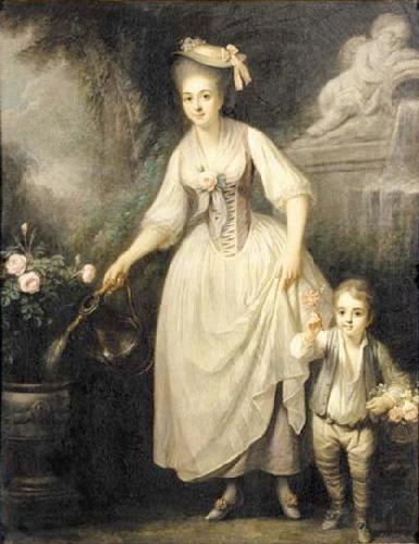 Jeanne-Philiberte Ledoux Portrait of a lady, said to be the Duchesse de Choiseul china oil painting image